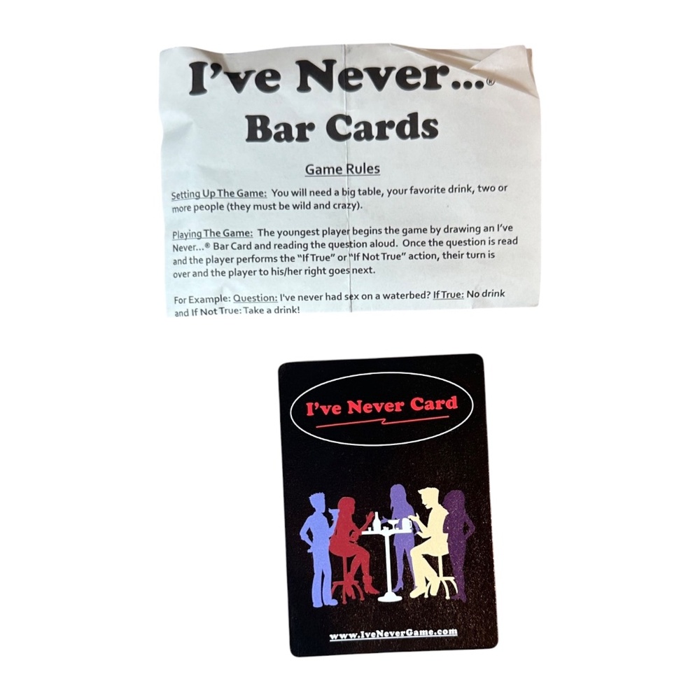 I've Never... Bar Cards The Outrageous Drinking Game Of Hidden Secrets Card Game